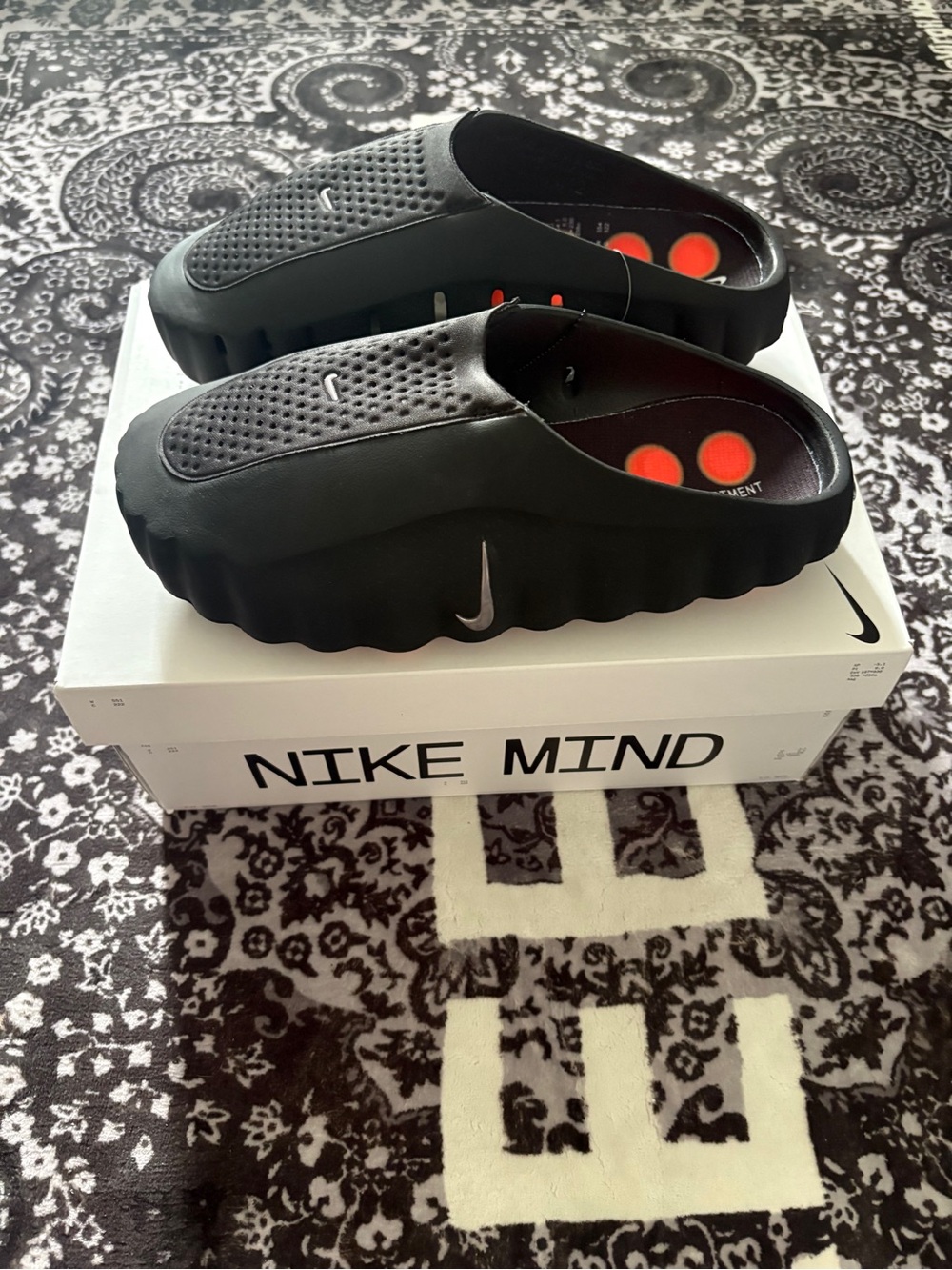Nike Mind Slides 001 Black Chrome Men Sizes - Picture 3 of 8